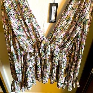 NASTY GAL Floral Blouse - TAGS ON